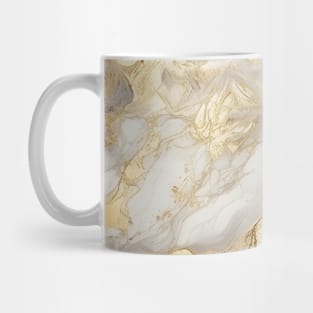 Luxury White and Gold Marble Pattern Mug